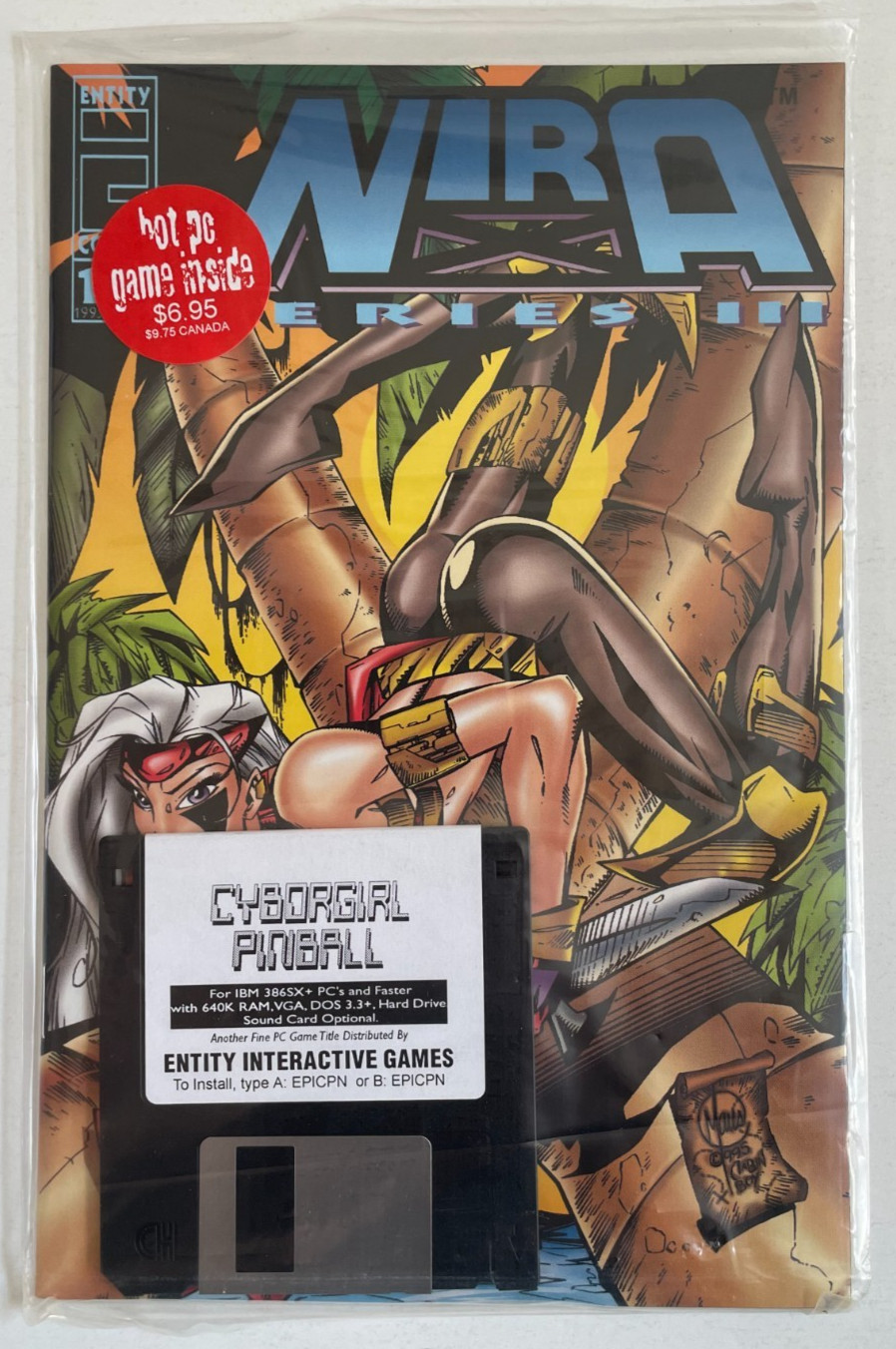 Nira X Cyberangel 1 Videogame Variant CPU Disk Bill Maus Bad Girl S3 Sealed NM