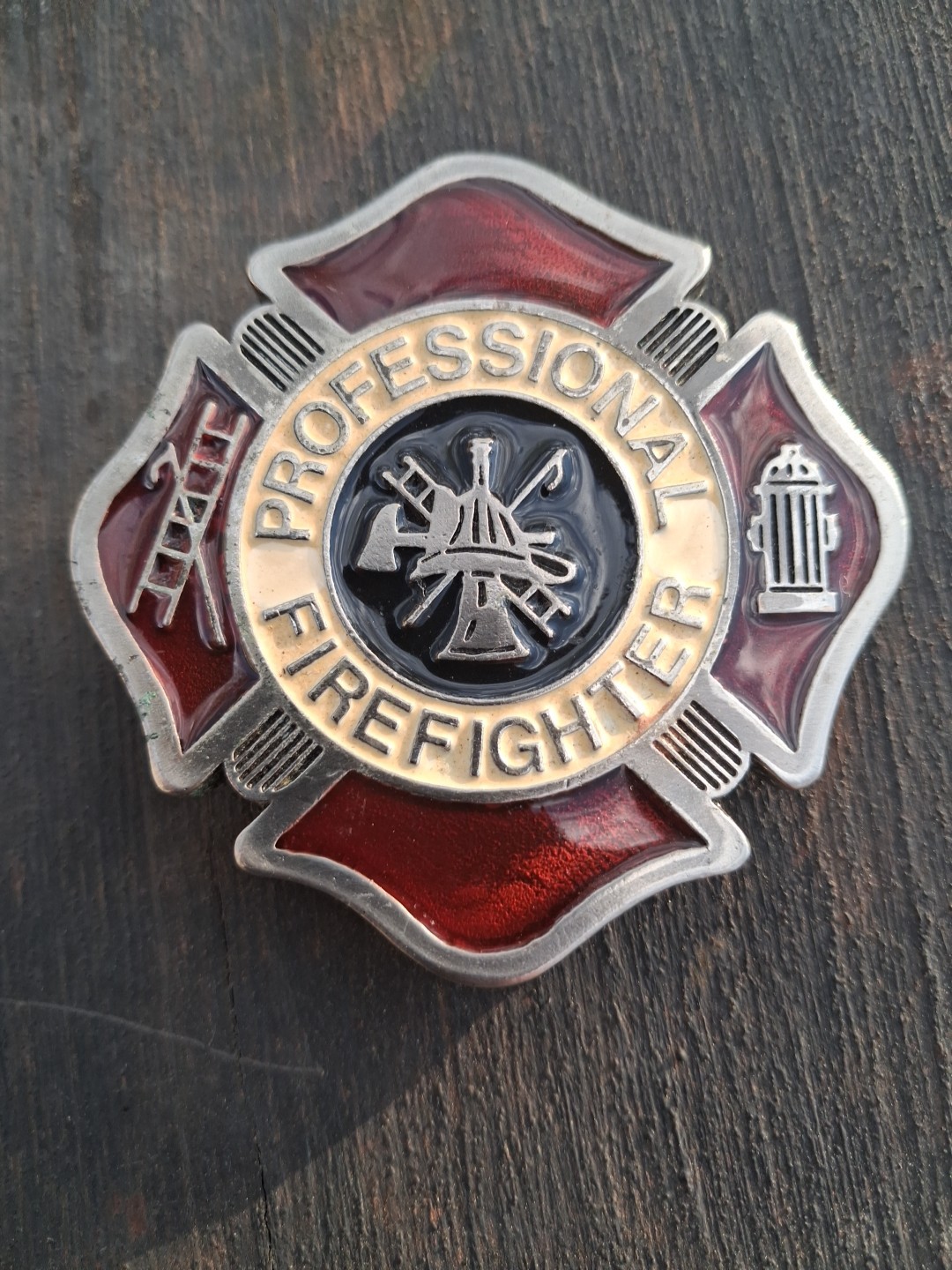 Professional Firefighter FD Dept Belt Buckle 2.5x3 Inches