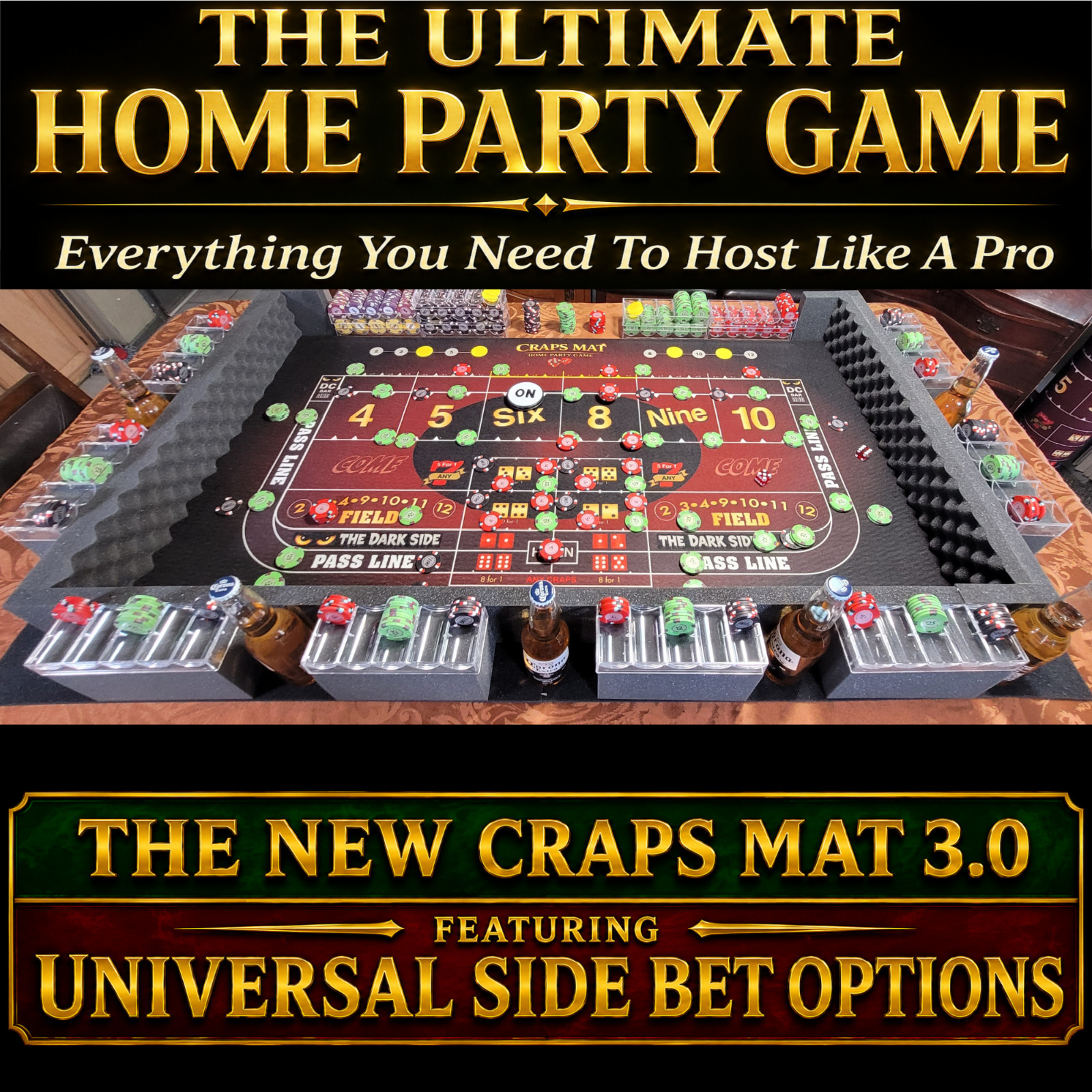Craps Mat Home Party Game 60