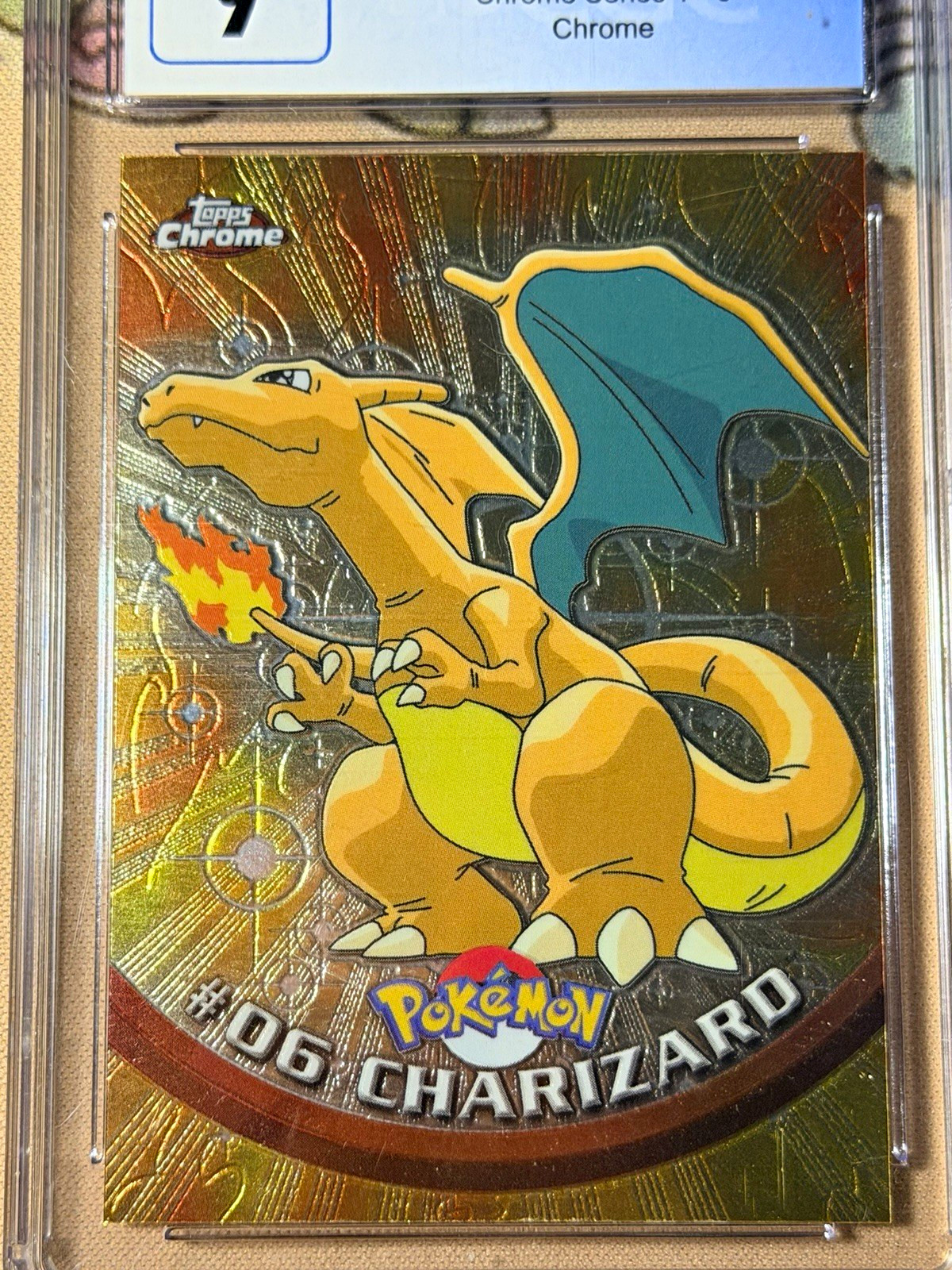 Topps 2000 Pokémon Chrome Series 1-6 Charizard #06 Chrome CGC 9