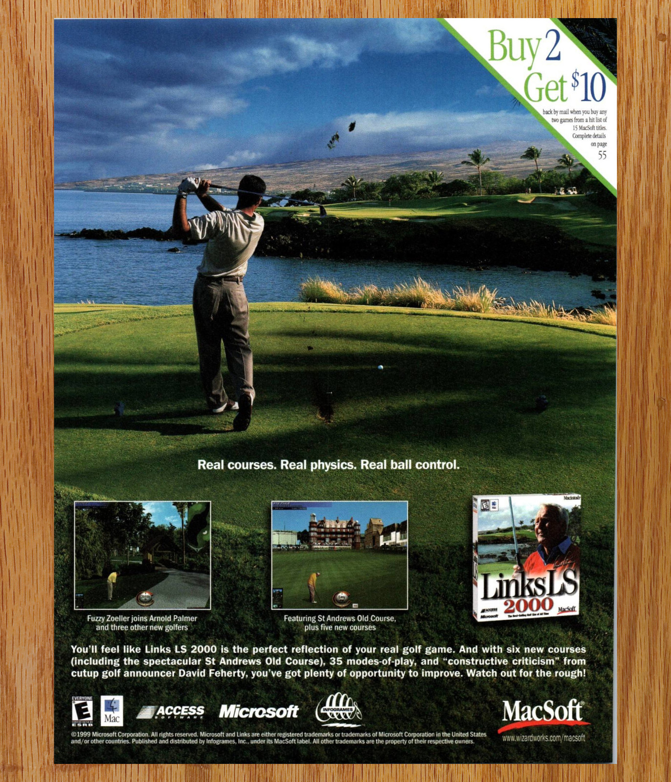 Links LS 2000 Macsoft Golf Microsoft- Video Game Print Ads Poster Promo Art 2000