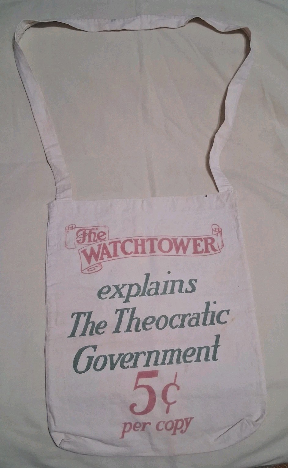 WATCHTOWER vintage magazine bag Jehovah's Witnesses IBSA Antique Religious 