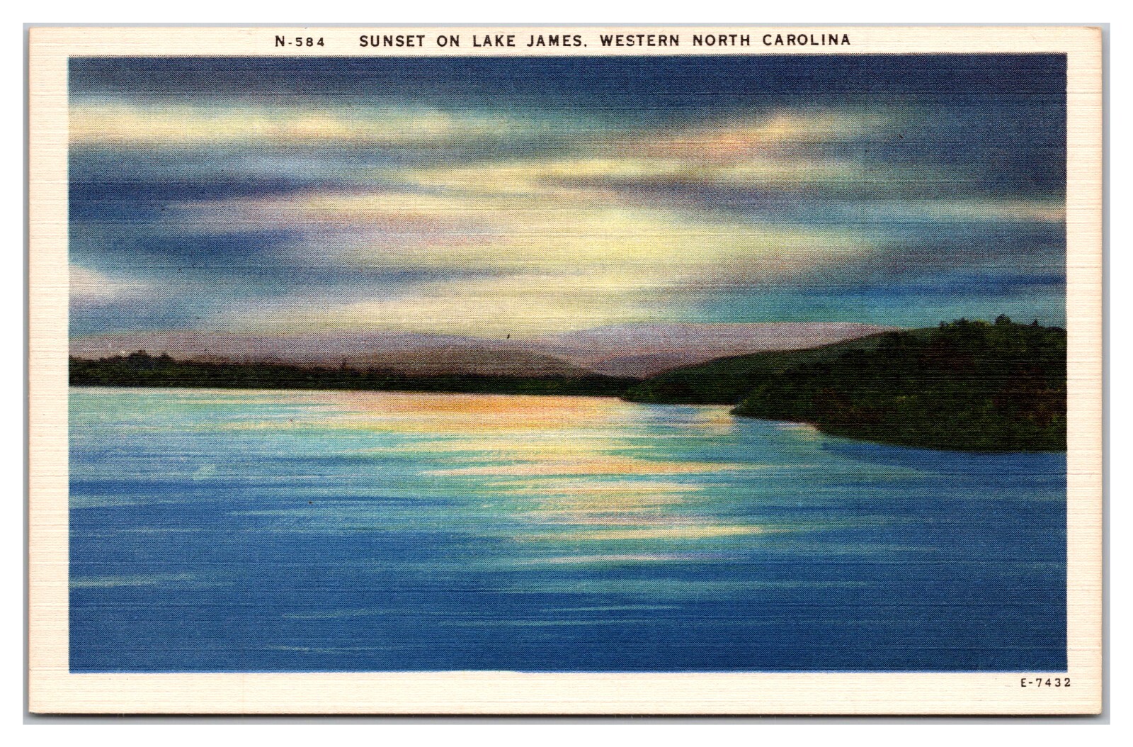Sunset On Lake James, Western North Carolina