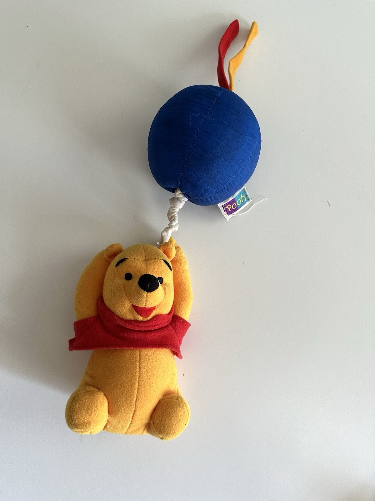 Vintage  Disney Winnie The Pooh Musical Pull Down Baby Plush Toy 1996 WORKS