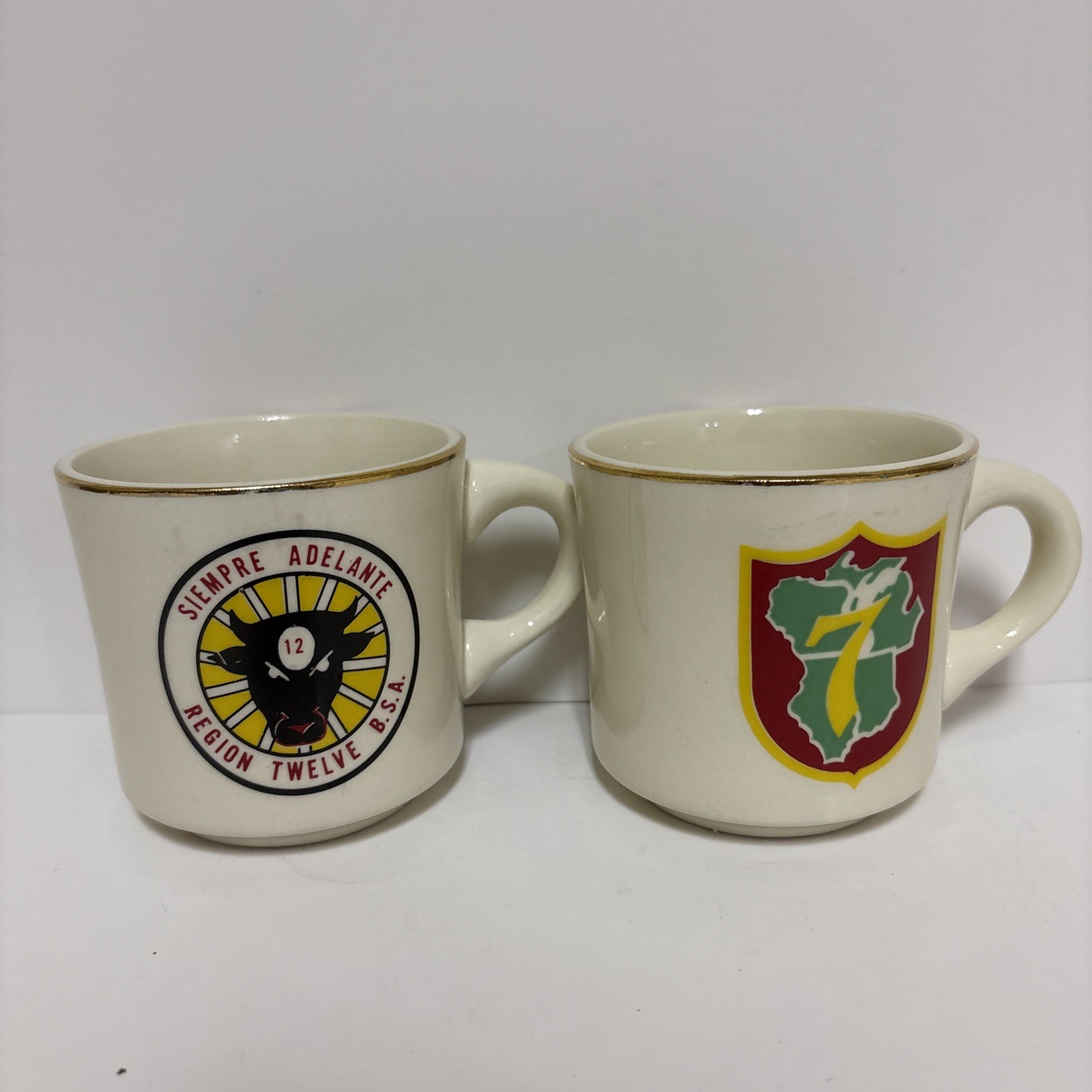 Vintage Set Of 2  Boy Scouts of America Coffee Mugs 1970s