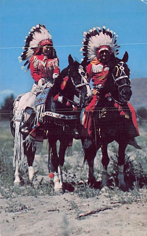 Postcard:  First Americans in Full Dress, 1950's