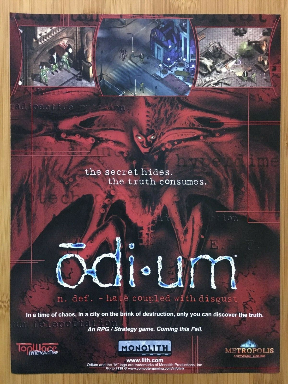 Odium Gorky 17 PC 1999 Vintage Print Ad/Poster Art Official Big Box Promo Rare