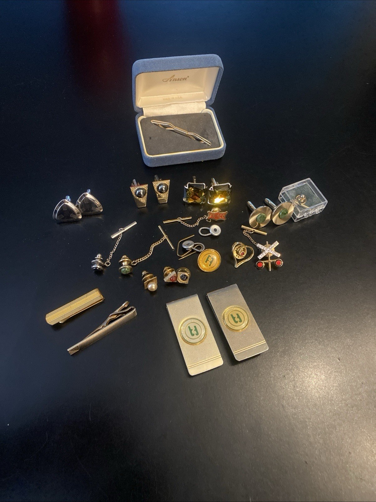 Vintage Mixed Lot Of Pins & Lapels Cuff Links Unique Jewelry VTG SHIPS FREE