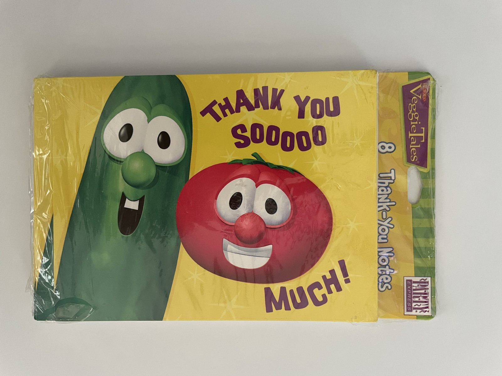 Vintage 1999 VeggieTales Thank You Notes Bob Larry Sealed NOS 8 Cards Blank