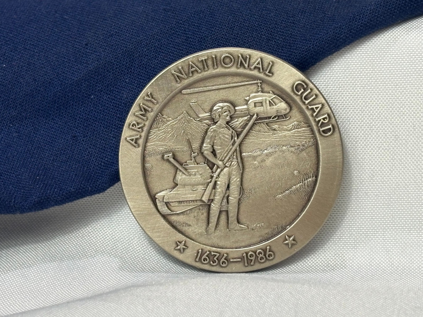 1986 Army National Guard Challenge Coin 350 Years Americans At Their Best
