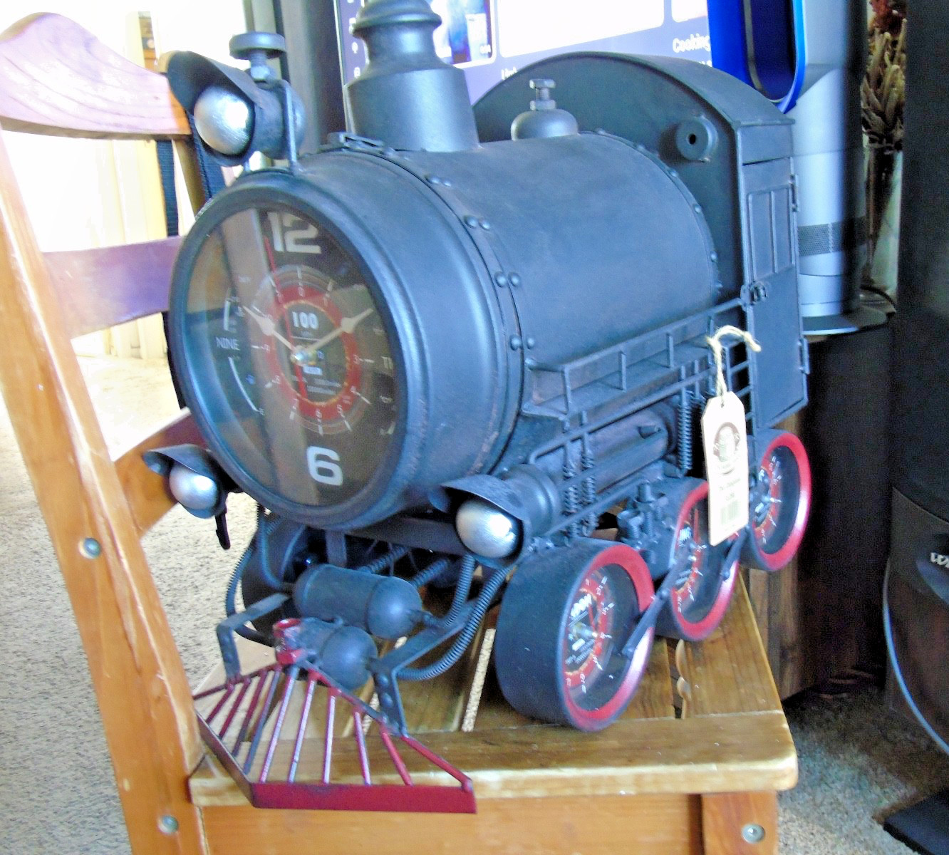 Brand New  The Barrel Shack The Conquest  Handmade Rustic Train Clock RTL $1,280