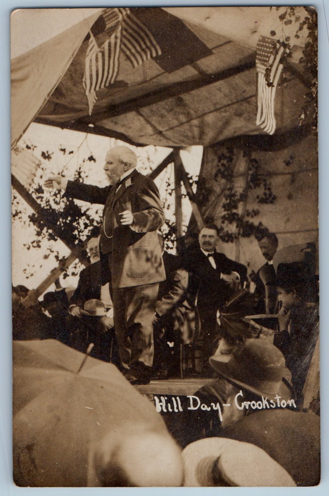 Crookston MN Postcard RPPC Photo Political James Hill Railroad Tycoon c1910's