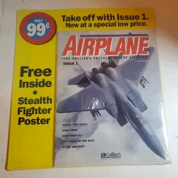   Airplane Magazine 1994 FIRST ISSUE with Stealh Poster Sealed (C-1)