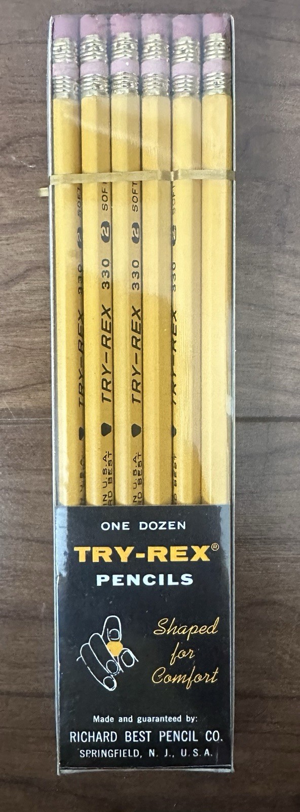 Vintage TRY-REX 12 Pack NOS #2 Soft 330 Richard Best Comfort Pencils USA