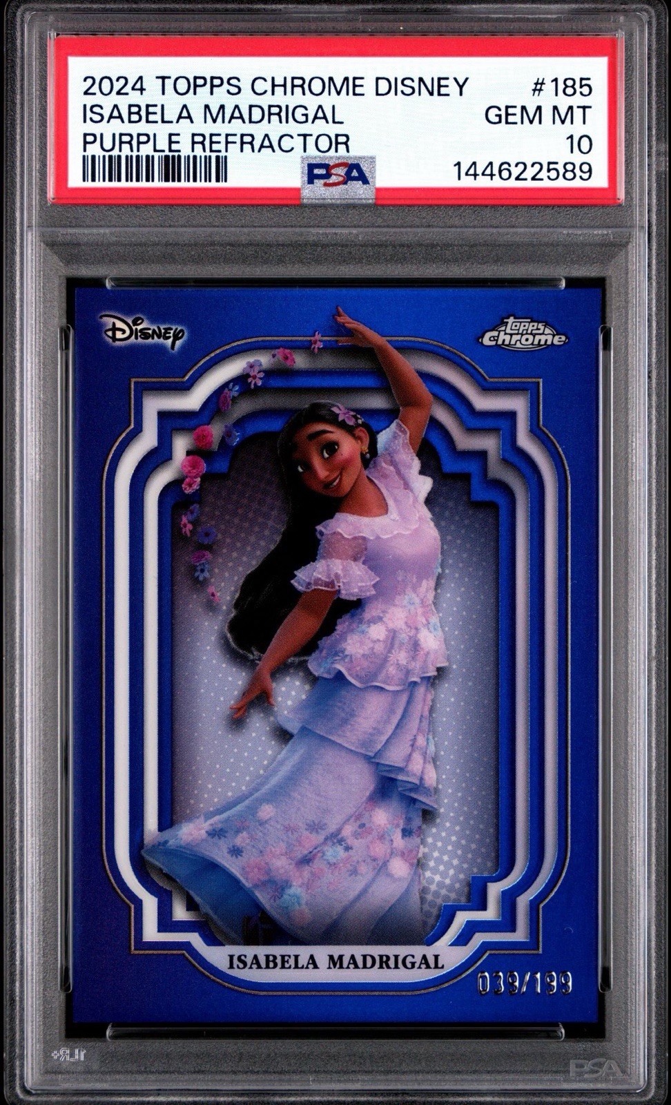 2024 Topps Chrome Disney #185 Isabela Madrigal Purple /199 PSA 10