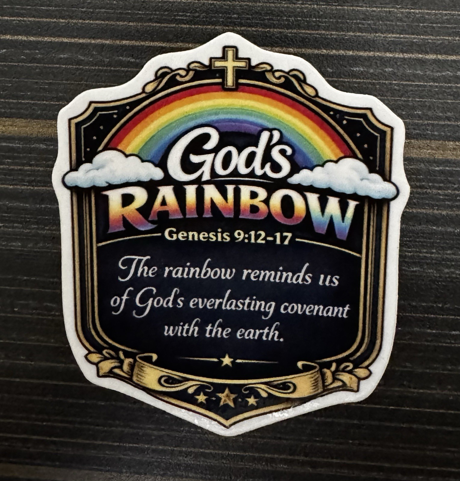 God’s Rainbow Genesis 9:12-17 Christian Vinyl Sticker Bible Covenant 3” Die Cut