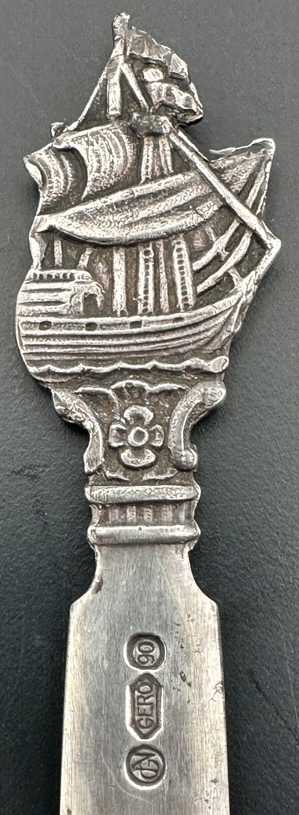 Vintage GERO Georg Nilsson Dutch 90 Silverplate Letter Opener Netherlands Boat