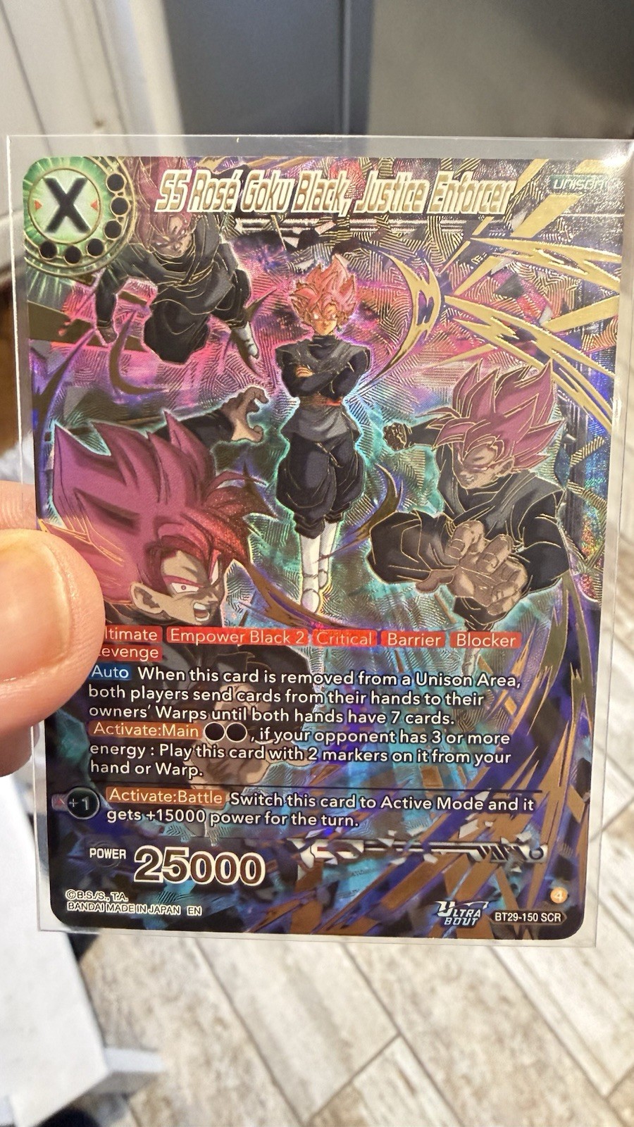 BT29-150 SS Rose Goku Black, Justice Enforcer SCR