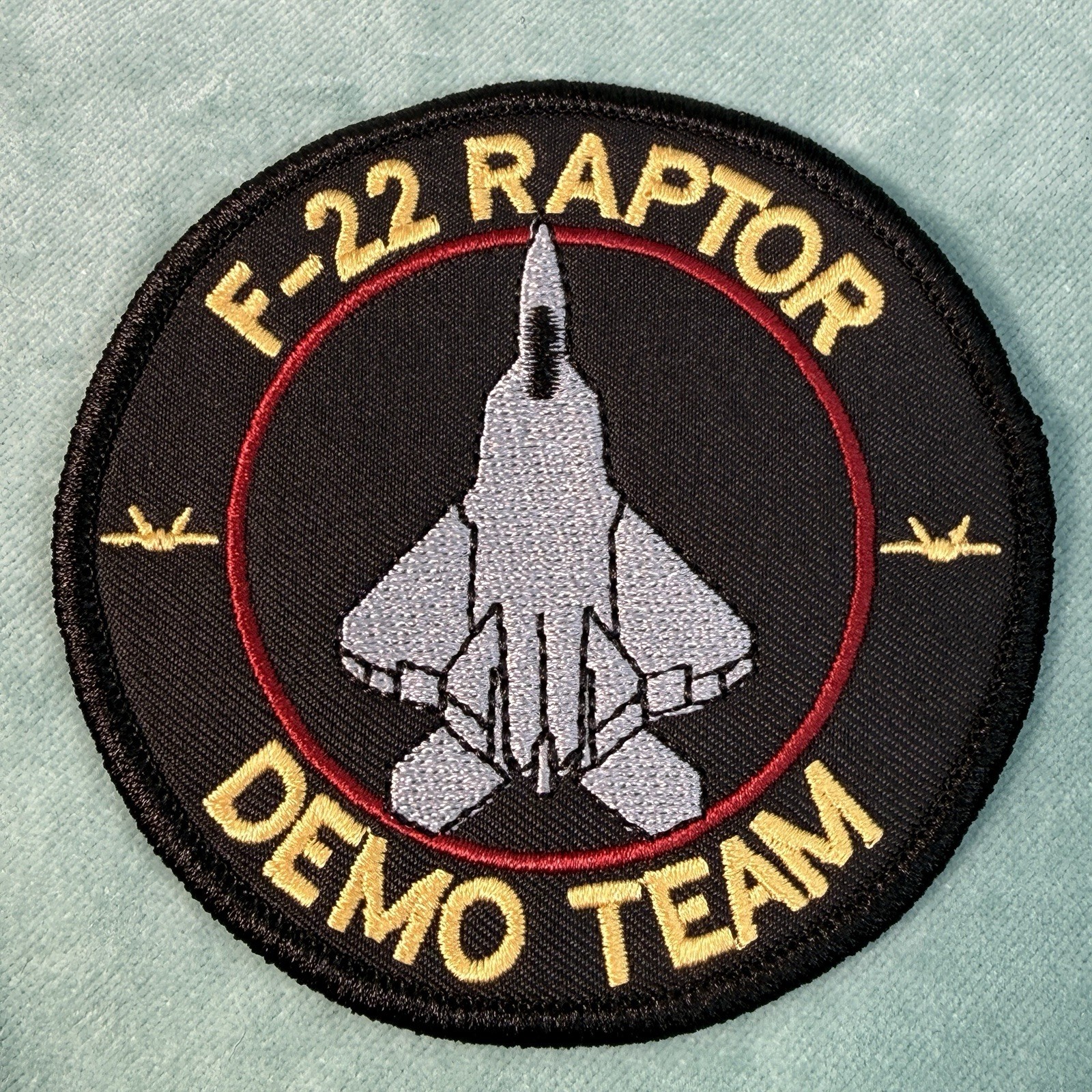 F-22 Raptor Demo Team Hook & Loop Patch STRIKE FIGHTER JET Plane F22 AIR Force