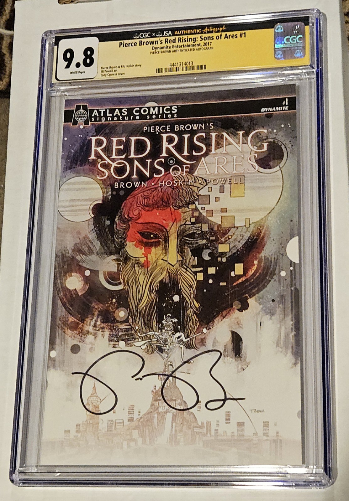 Pierce Brown's RED RISING Sons Of Ares #1 | CCG/JSA 9.8 | Auth Auto Dynamite