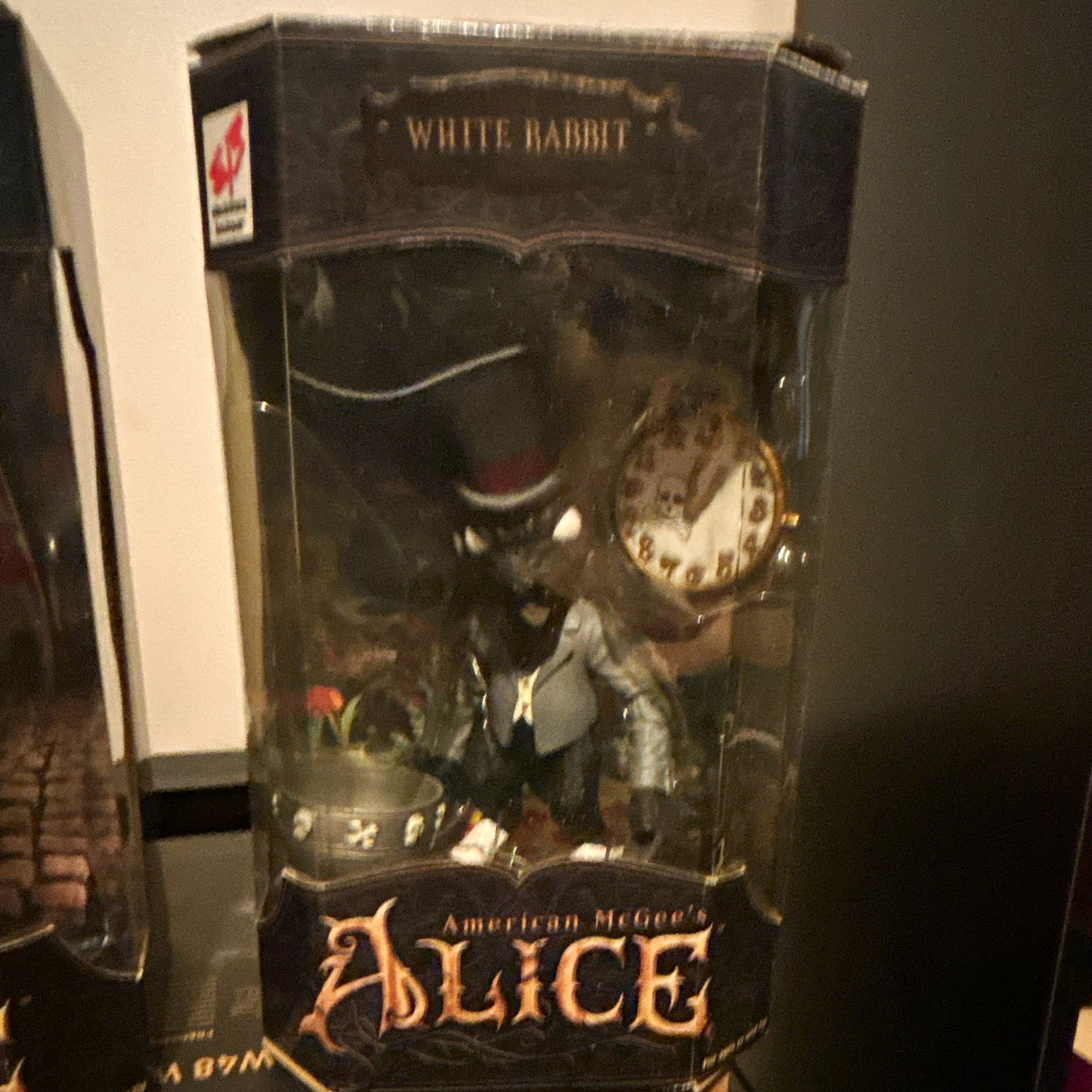 American McGee's Alice White Rabbit Figure In Box, rare Black Rabbit version 