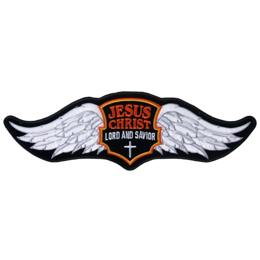 Jesus Wings Jacket Vest Back Patch - 12.0 inch Iron on Sew on