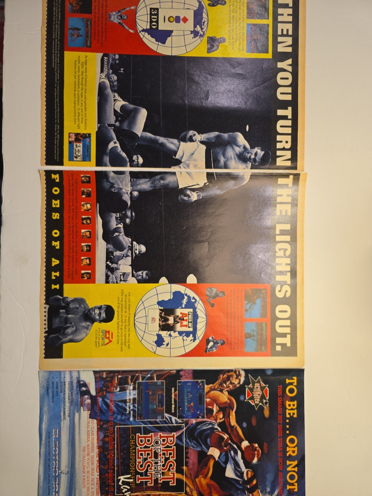 Rare 90s Game Magazine Ad Lot 3DO SNES Genesis Fighting Games Print Ephemera