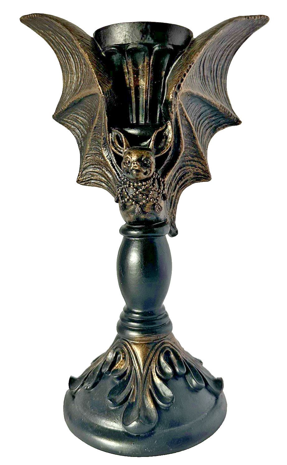 Vampire Bat Candle Holder Antiqued Gothic Halloween Dark Academia Decor New