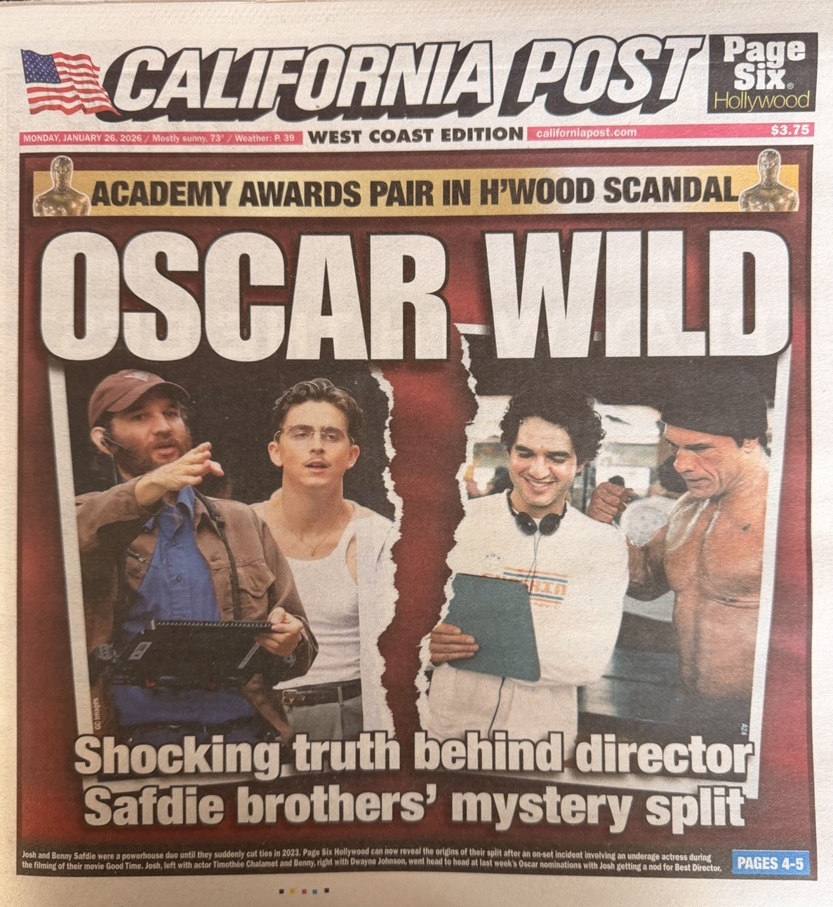 CALIFORNIA POST NEWSPAPER - JANUARY 26, 2026 - FIRST ISSUE COLLECTORS- BRAND NEW