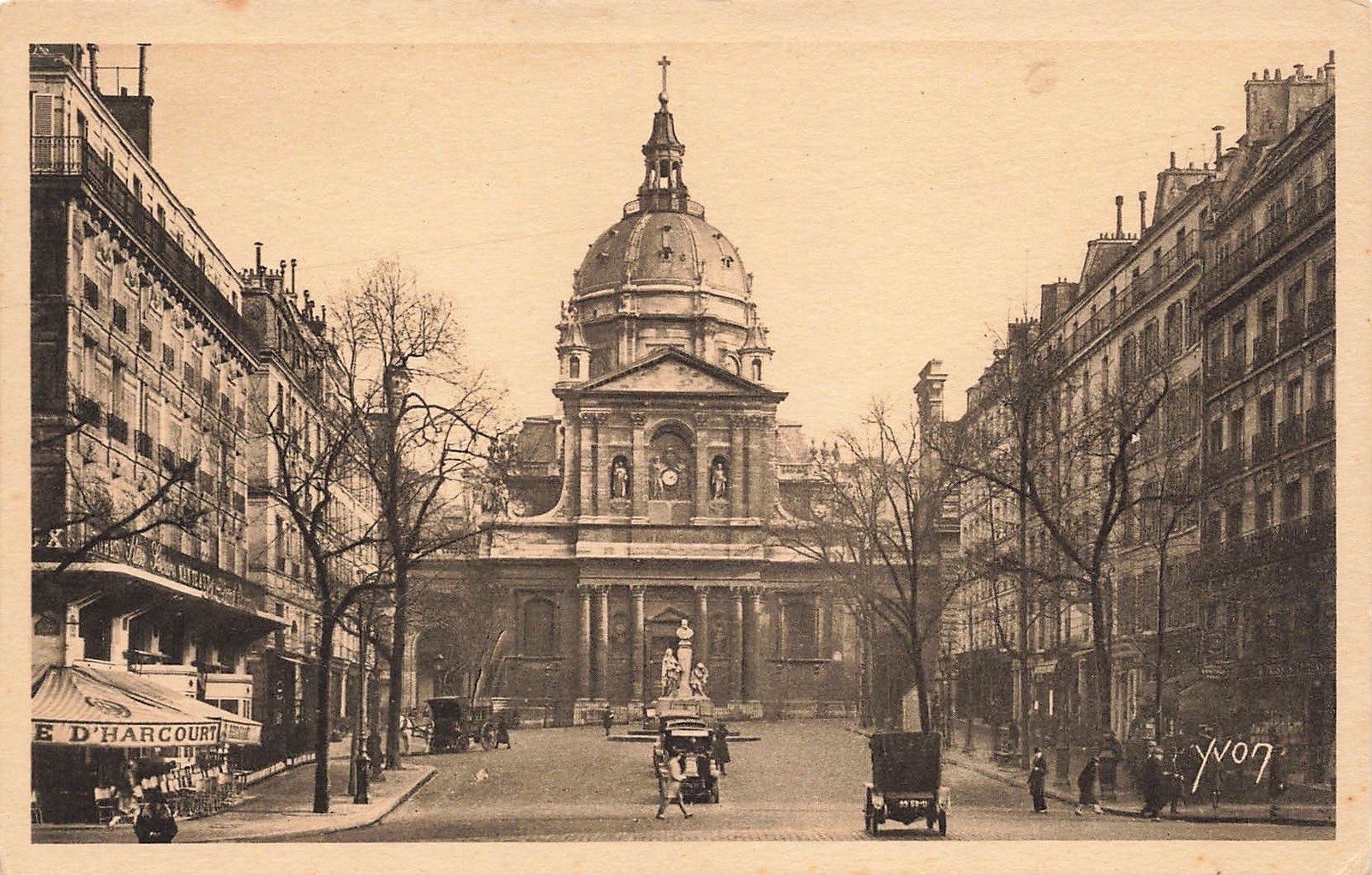 Postcard Paris (75005), Église de la Sorbonne – facade