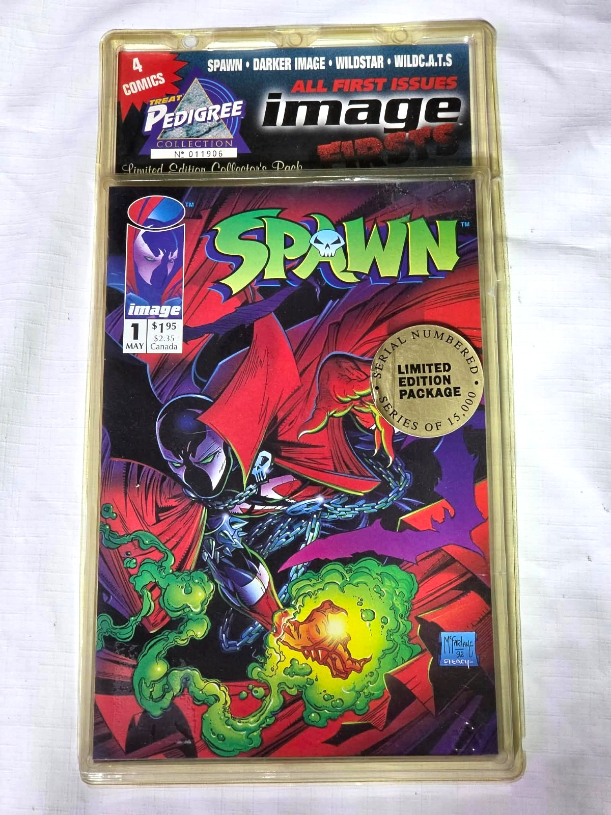 1994 IMAGE FIRST ISSUES PEDIGREE COLLECTION Serial Numbered 4 Comic Pack SPAWN 1