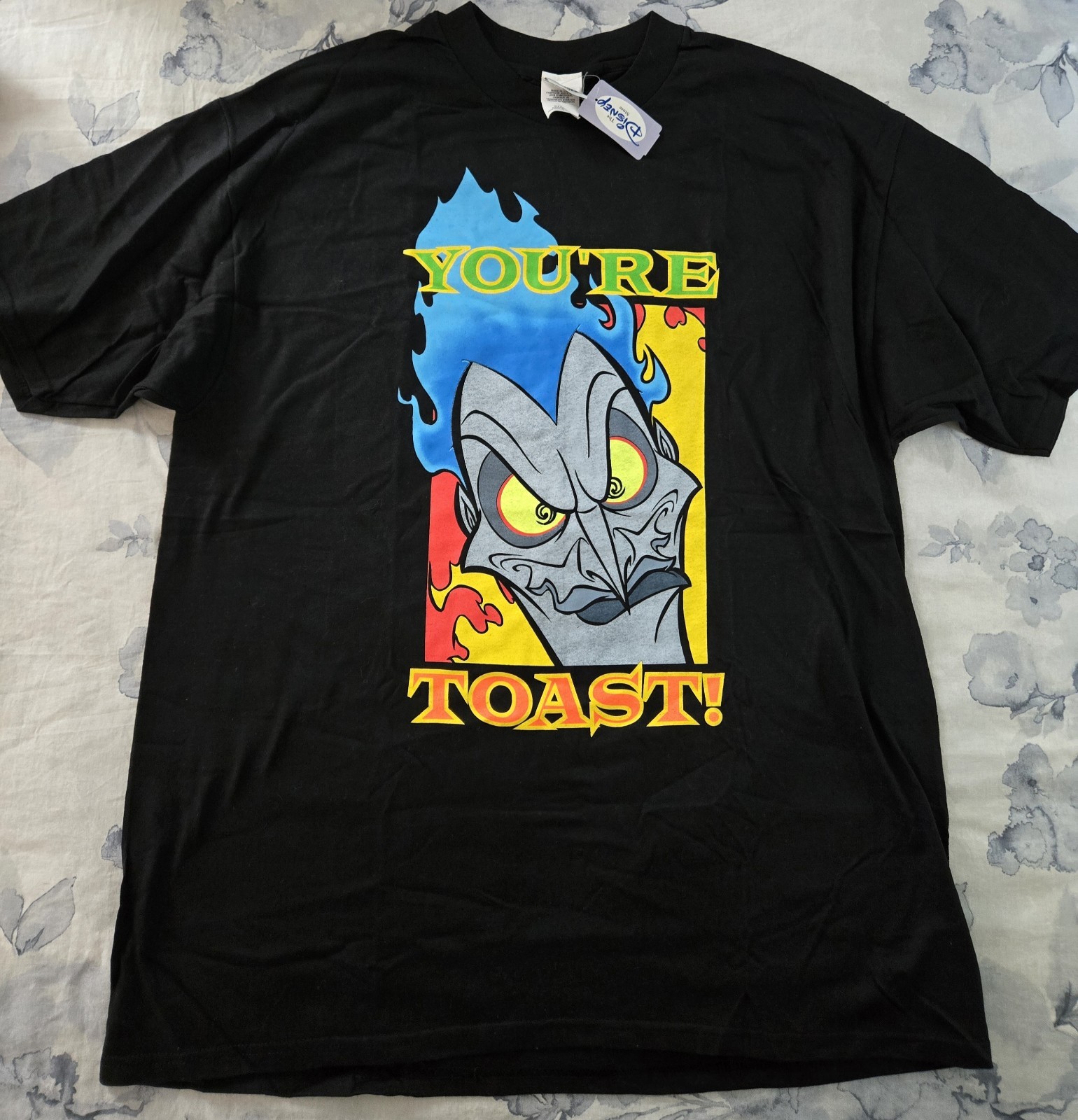 Vintage 90s Disney Hercules Hades You’re Toast Movie Promo T Shirt XL Dbl Sided