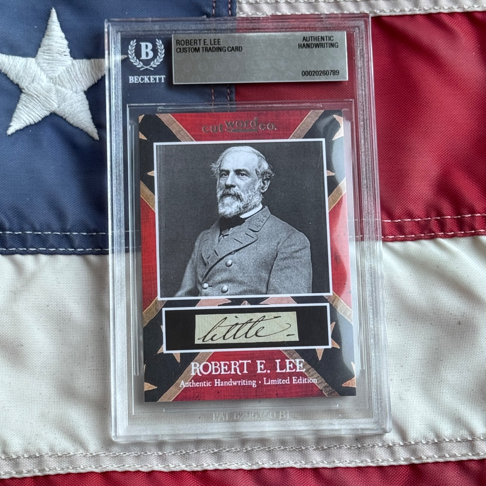 Robert E. Lee Handwritten Word Cut from Autograph Letter Signed Beckett BAS