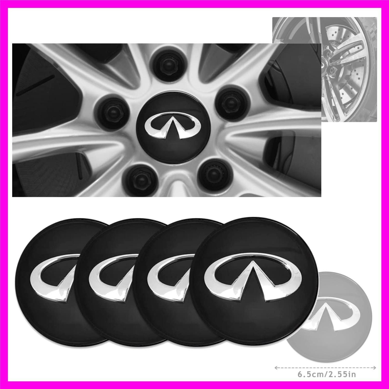 4pcs Wheel Center Caps Sticker for Infiniti Qx50 Q50 Q70 Q70l Q60 Qx60 Qx80 E...