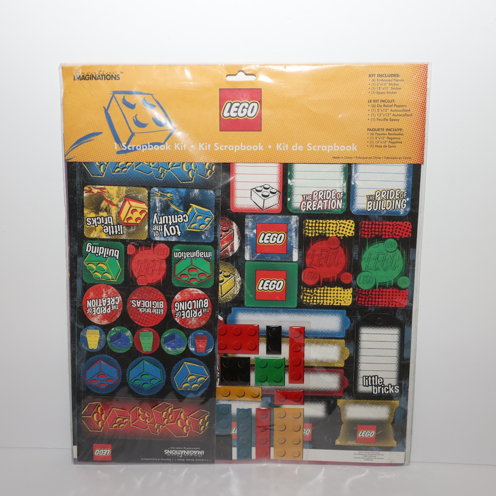 Creative Imaginations LEGO Scrapbook Kit 2008 Stickers Embossed Paper Sealed New