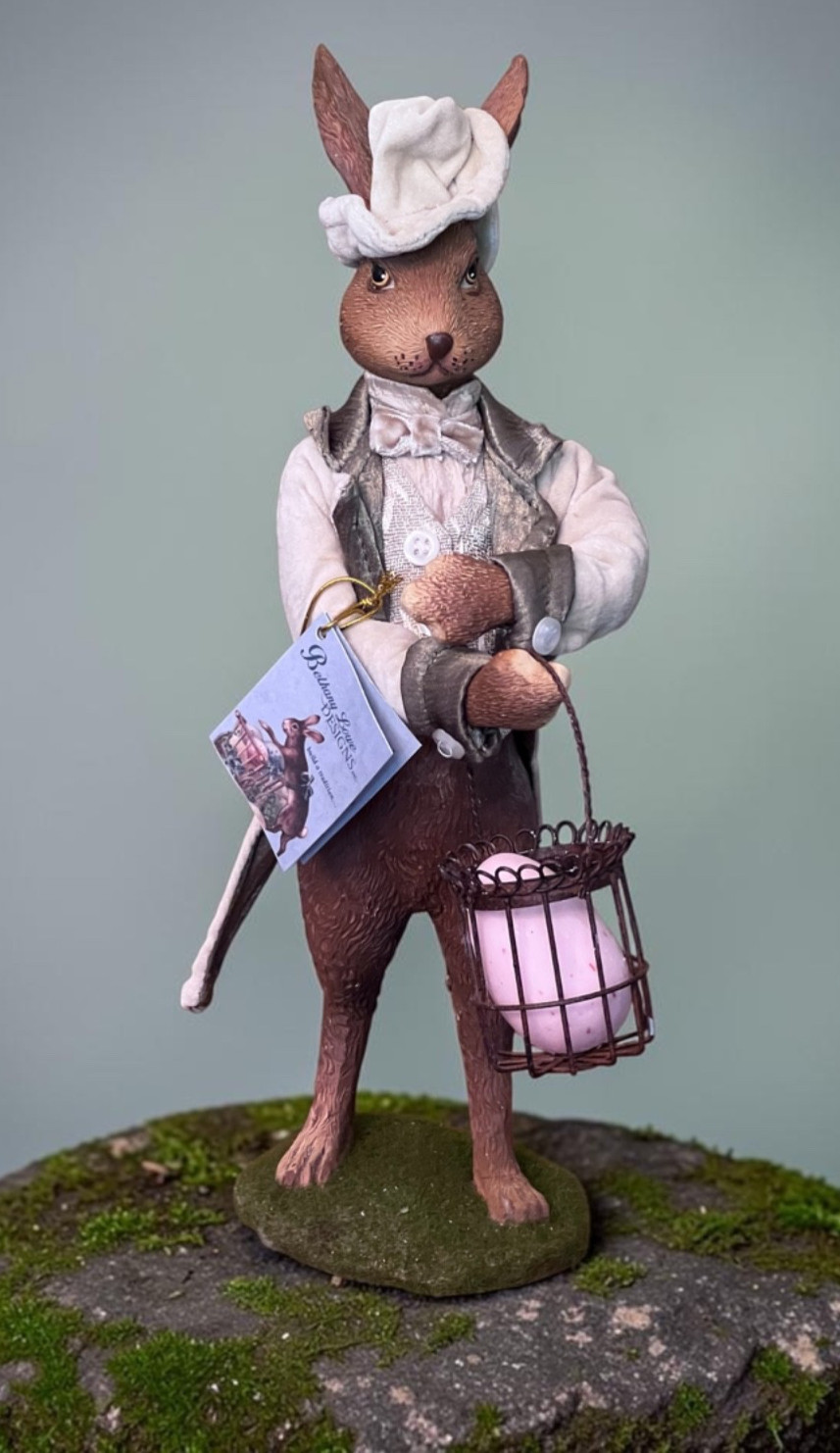 Bethany Lowe Vintage Dapper Easter Hare Rabbit With Velveteen Waistcoat NEW