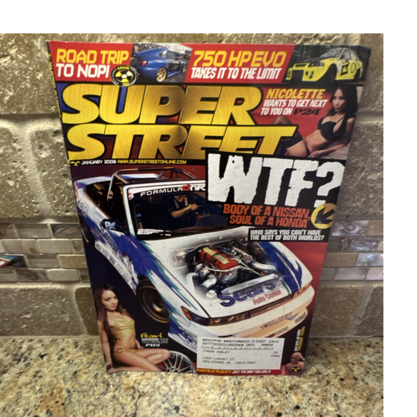 Super Street Magazine January 2008 Nissan Honda WTF Body Soul Enthusiasts Drift