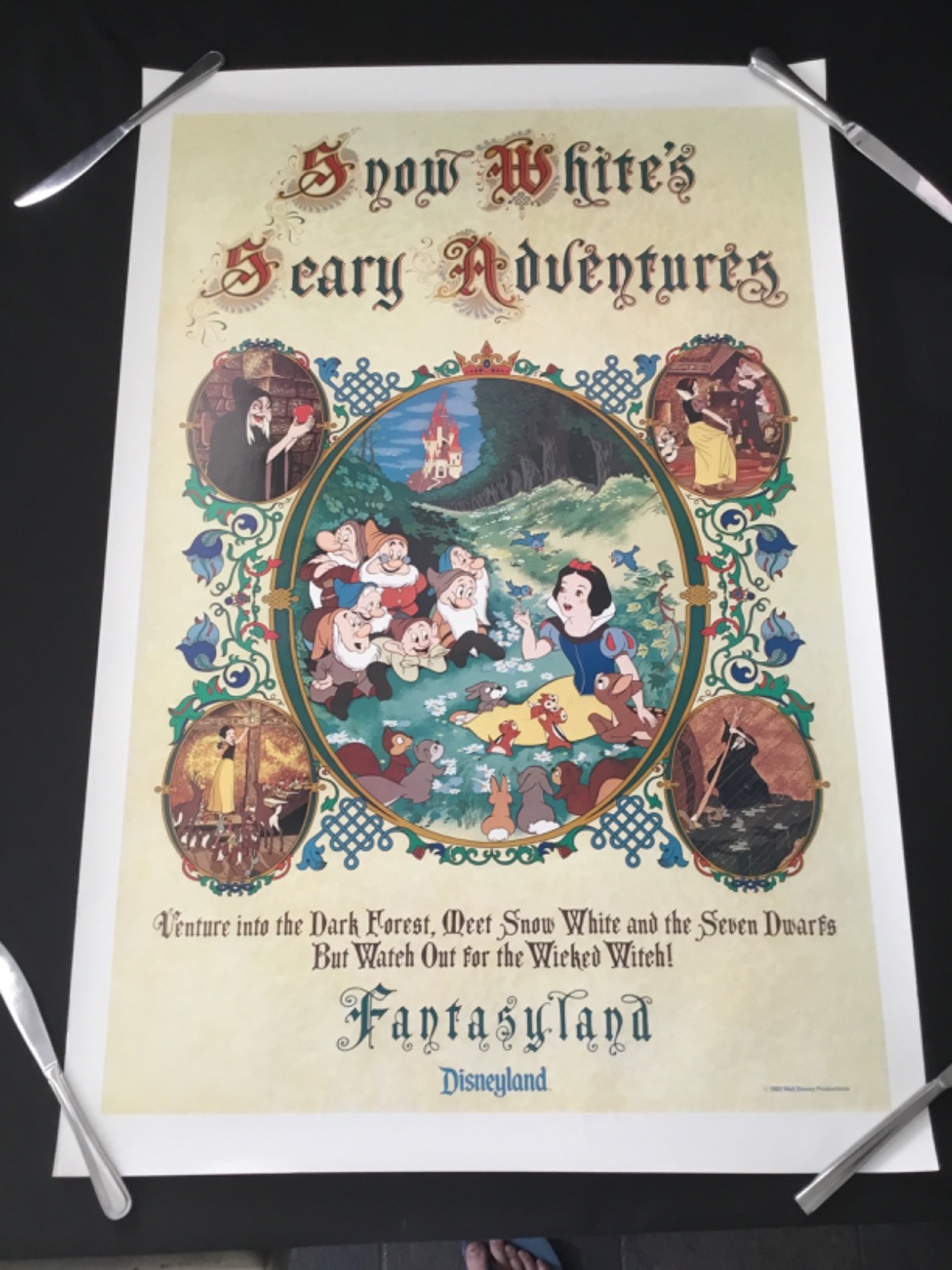 Disneyland Fantasyland “Snow Whites Scary Adventure” 1983 Promotional Poster