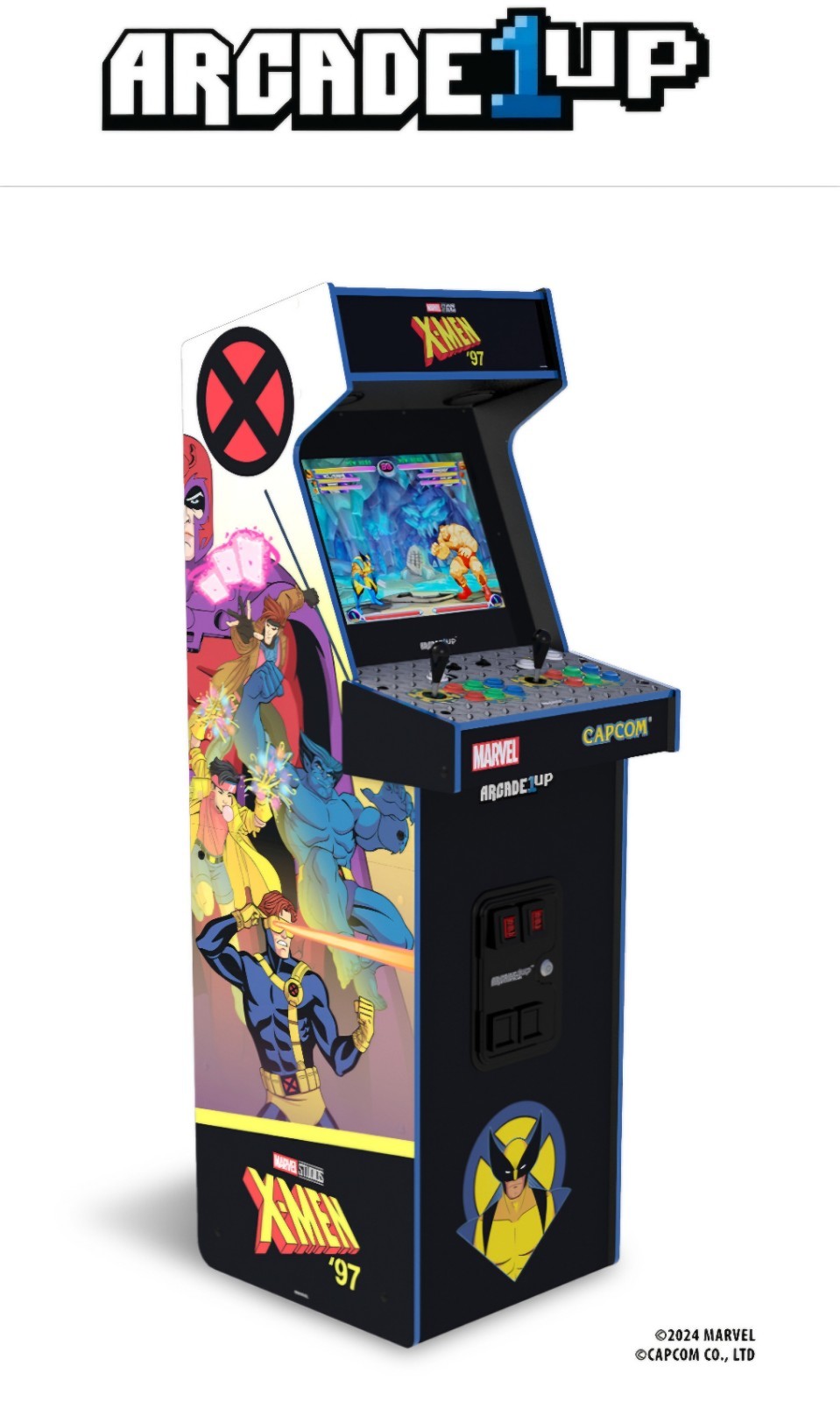 Arcade1Up Marvel Vs. Capcom 2 X-Men \'97 Edition Deluxe Arcade Machine