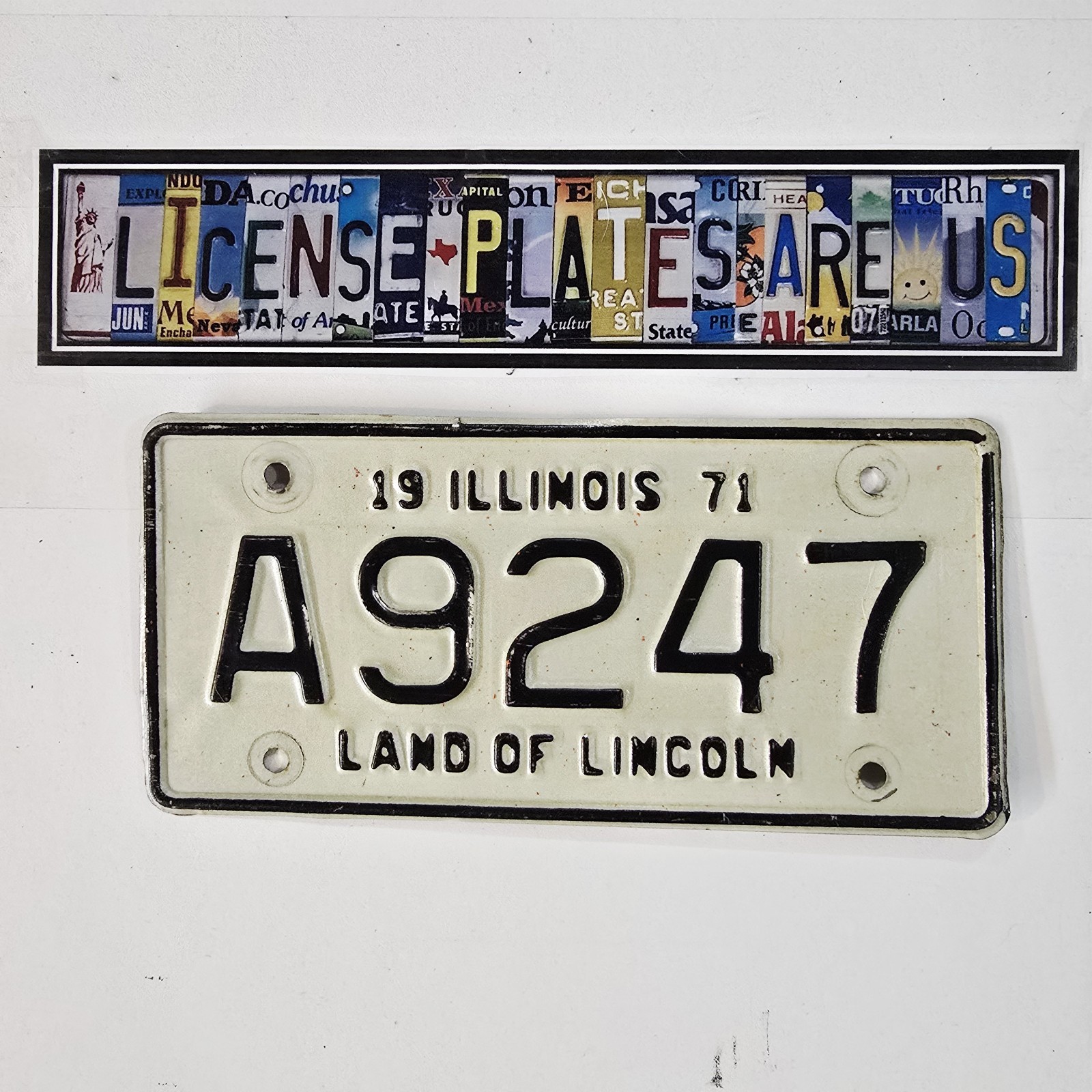 1971 Illinois Motorcycle License Plate 🔥 Vintage IL M/C Tag A9247