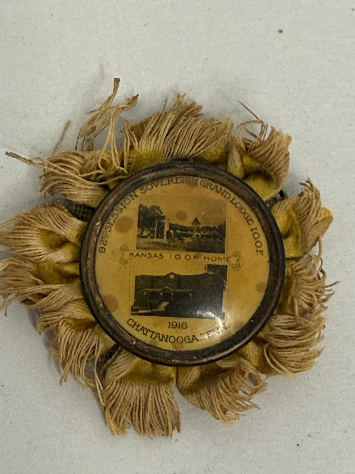 1916 Chattanooga Tennessee IOOF Order Of The Odd Fellows Vintage Pin Pinback
