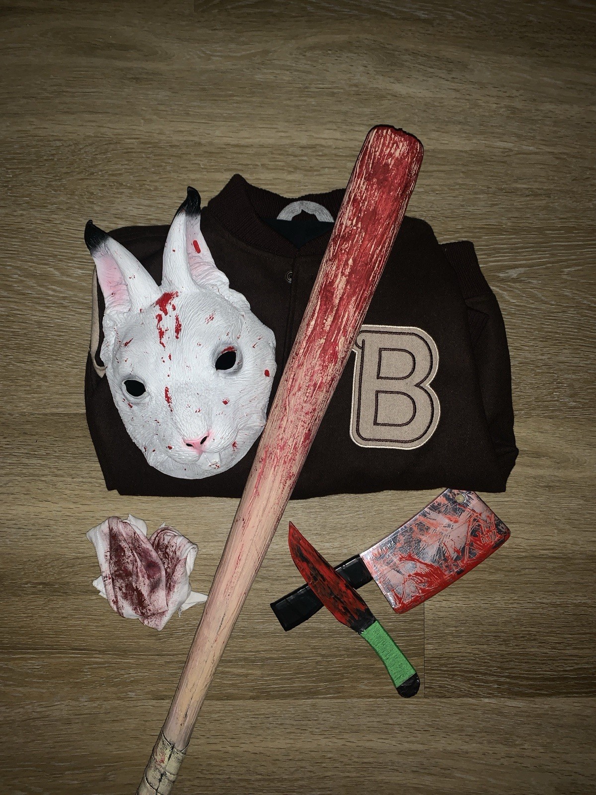 Hotline Miami Cosplay Custom Props Cardboard Cleaver Throwing Knife Weapons Only