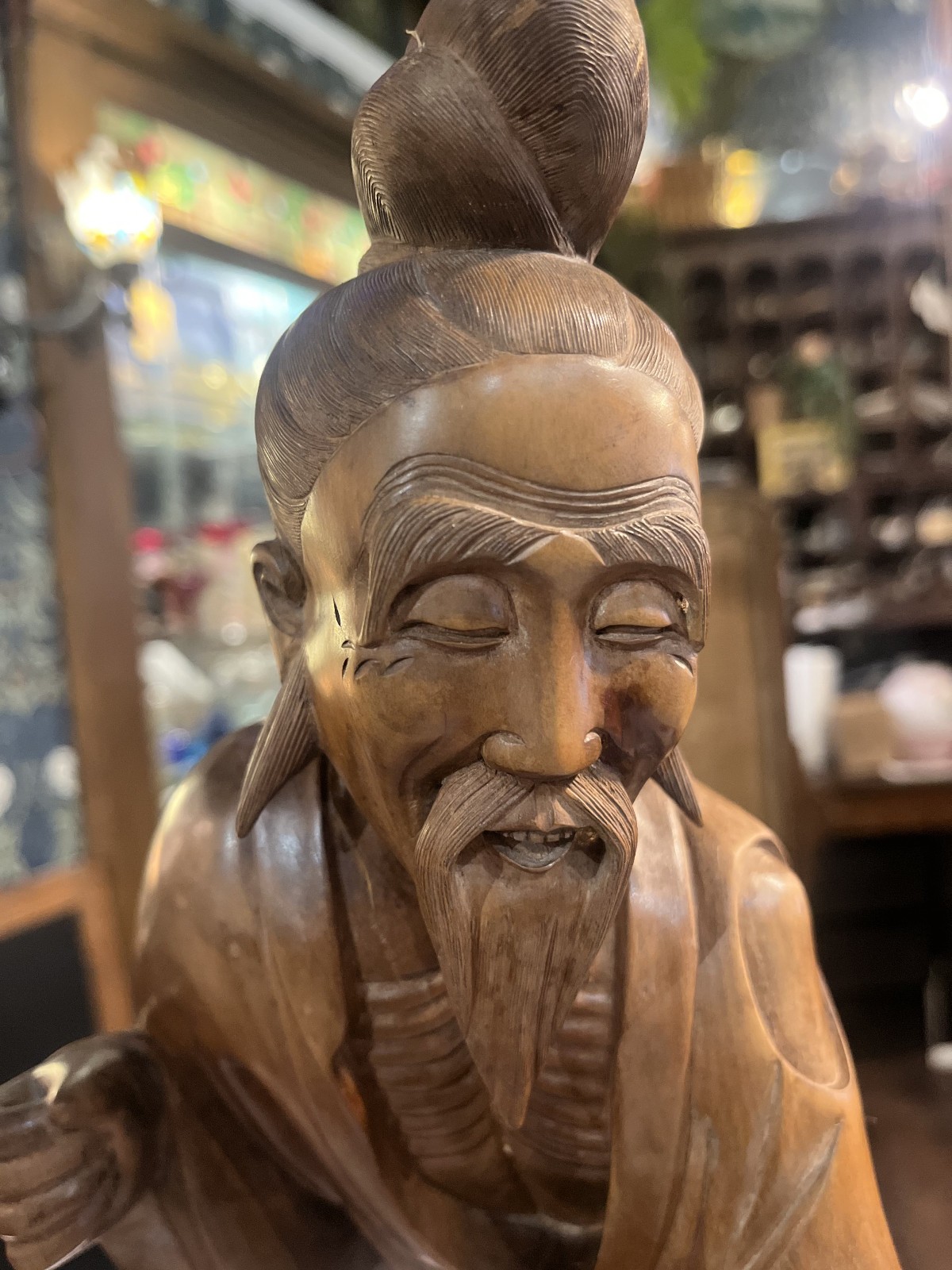 Vintage Asian hand-carved 20\