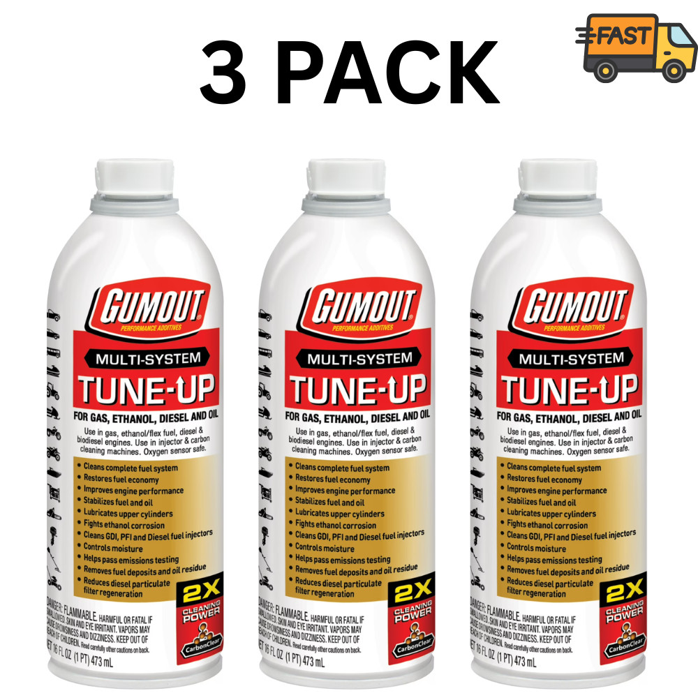 3 Pack Gumout Multi-System Tune-Up 16 oz Fuel System Cleaner Additive