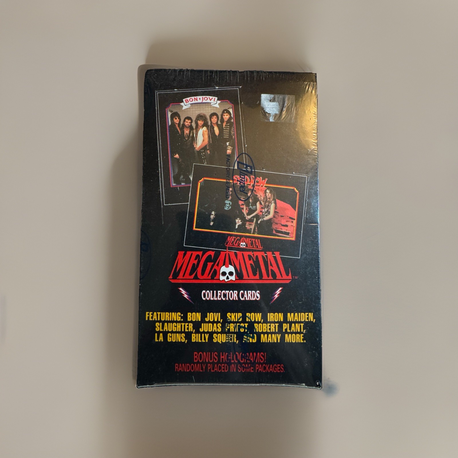 MegaMetal IMPEL 1991 Bon Jovi Iron Maiden Skid Row Cards Factory Sealed Wax Box 