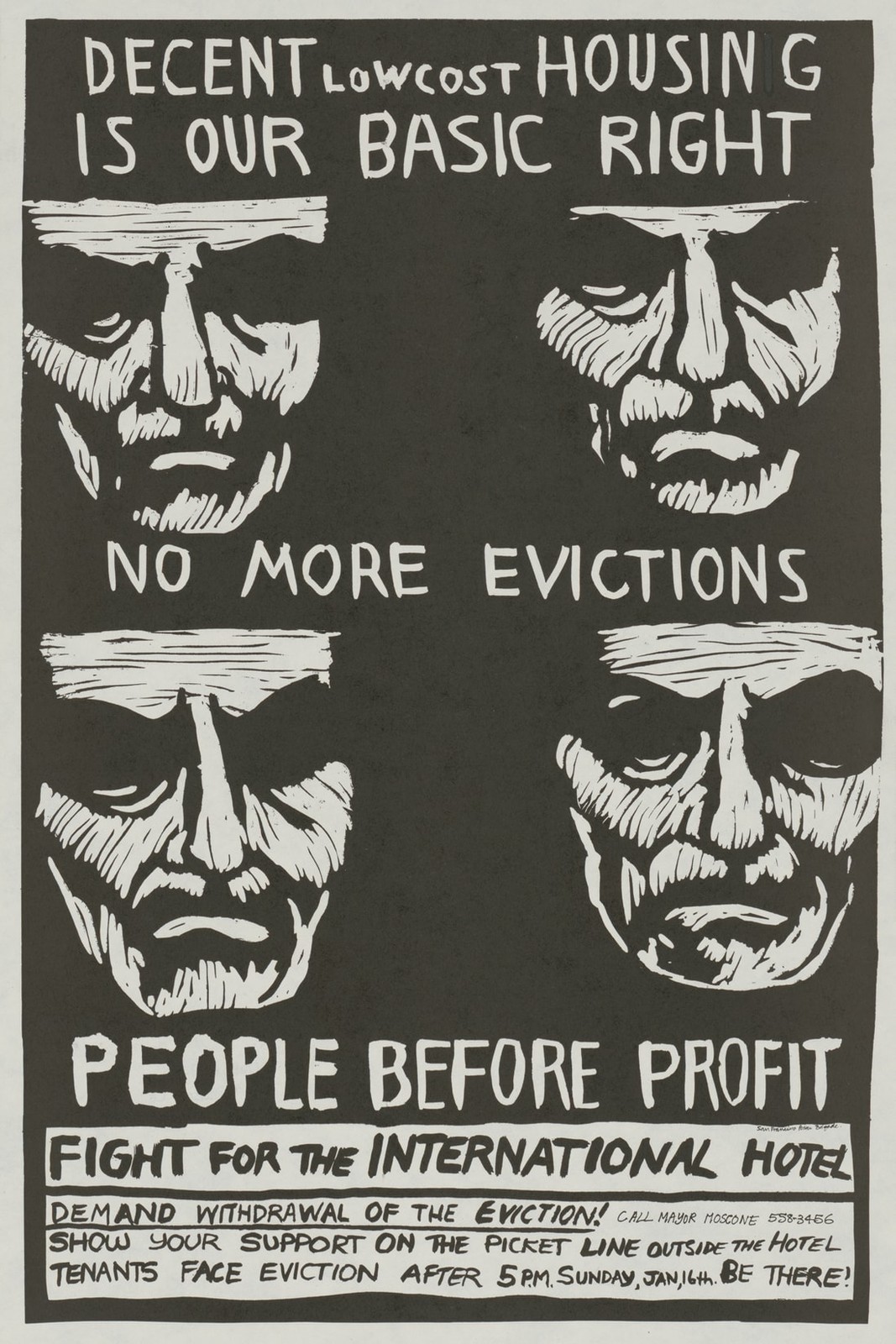 Decent Housing is Our Basic Right Poster - 1960s Activism 🎨 16x24