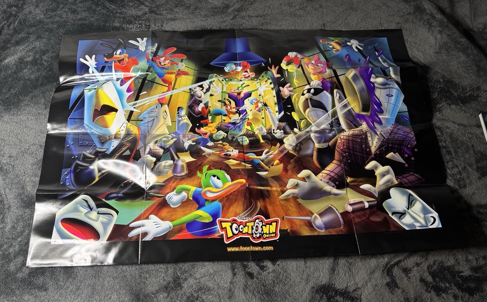 Disney's TOONTOWN Online - RARE TOONS VS COGS POSTER - Double Sided Poster HTF