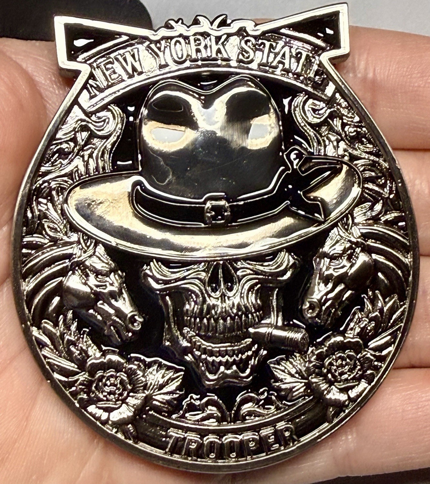 💥Delta Design New York State Trooper Police Horseshoe Challenge Coin