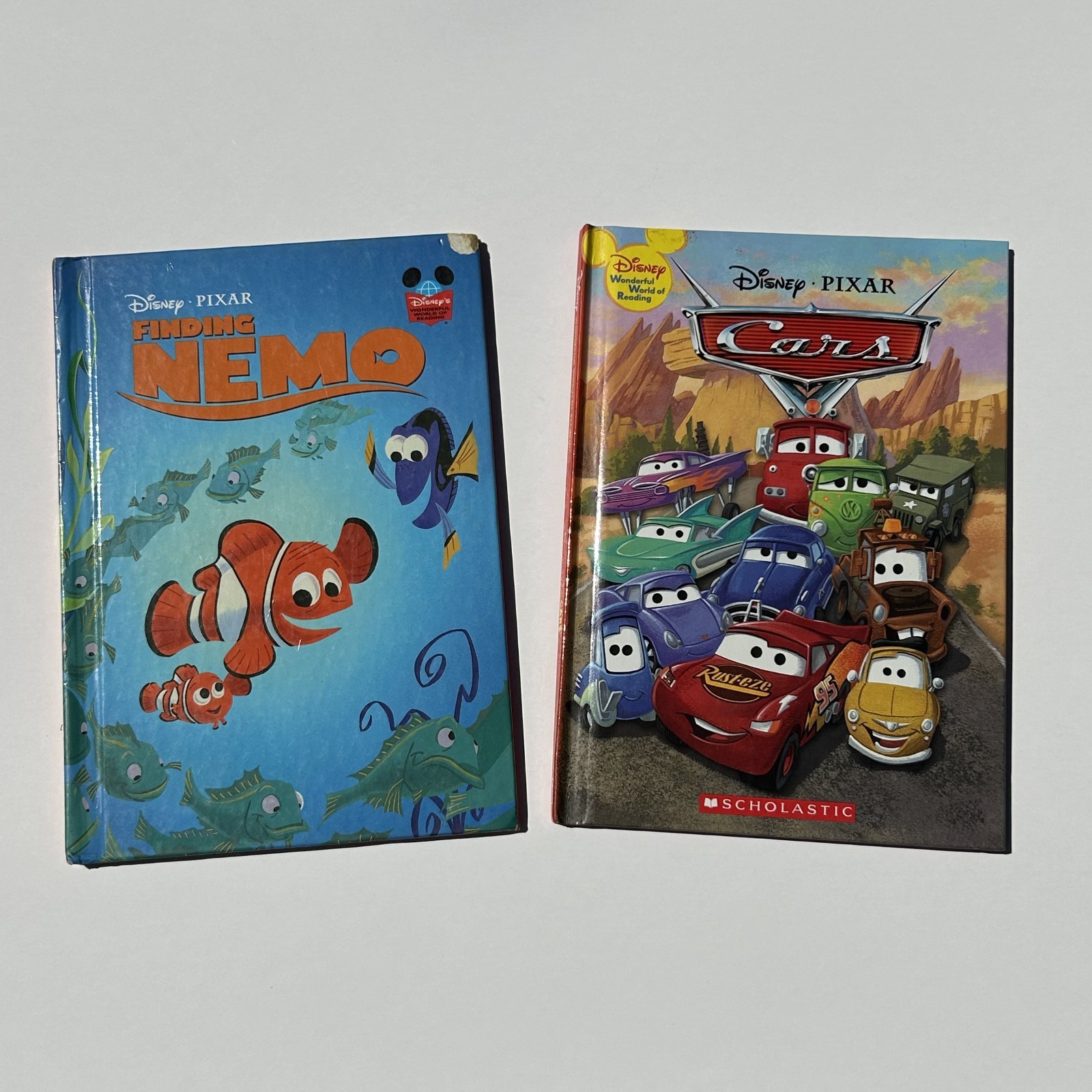 Disney Pixar Cars Finding Nemo Books Lot Scholastic Wonderful World of Reading