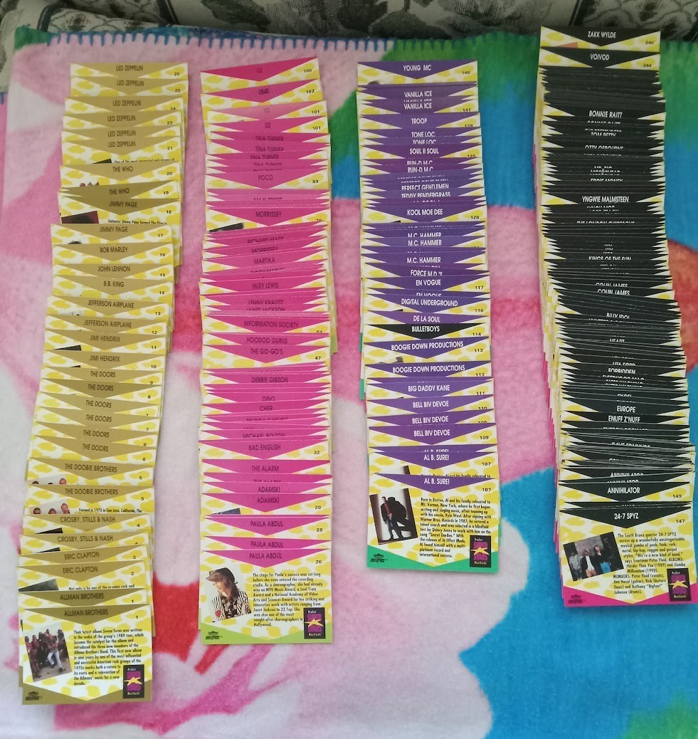 Proset Super starsnon sport  cards 271 cards Lot 1991 Music Stars MusicCards